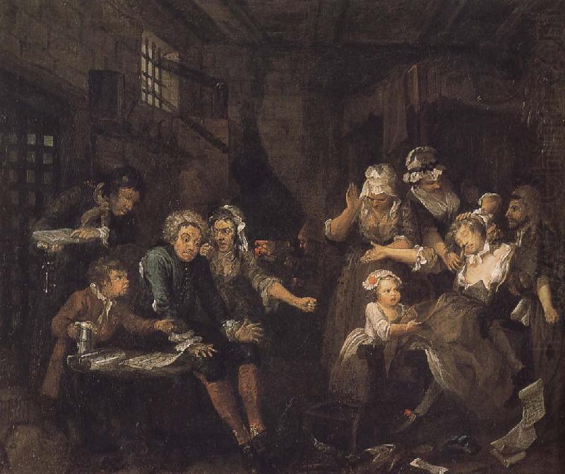 Prodigal son in prison, William Hogarth